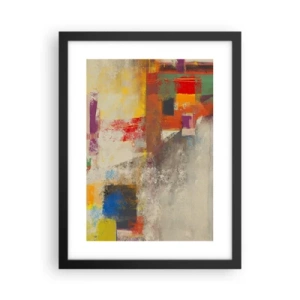 Poszter fehér keretben - Színgeometria - 30x40 cm