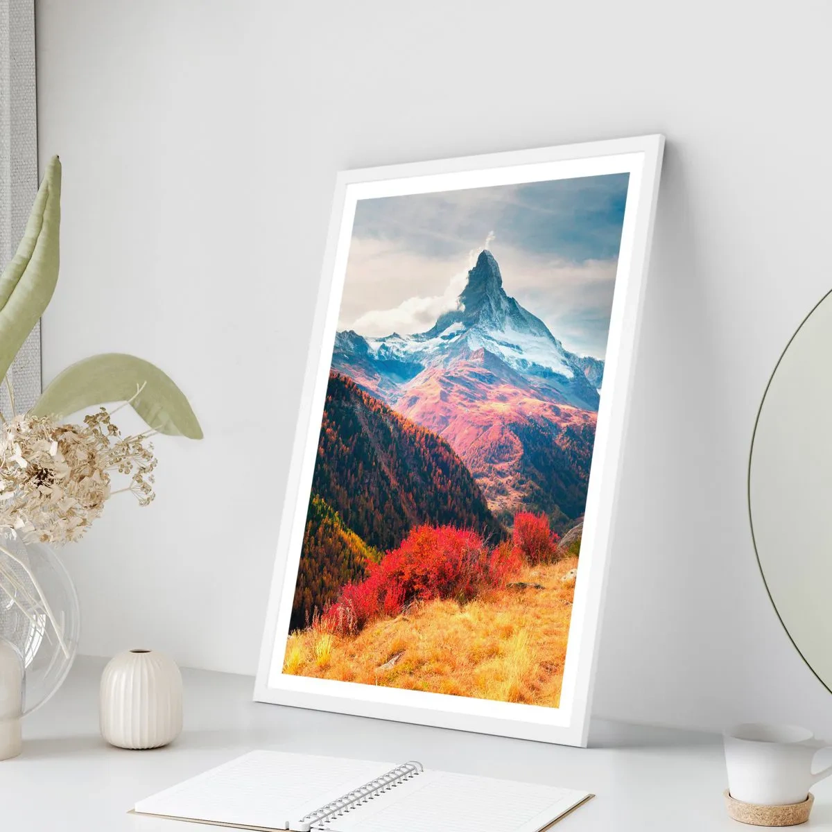 Poszter fekete keretben - Alpesi ősz - 30x40 cm