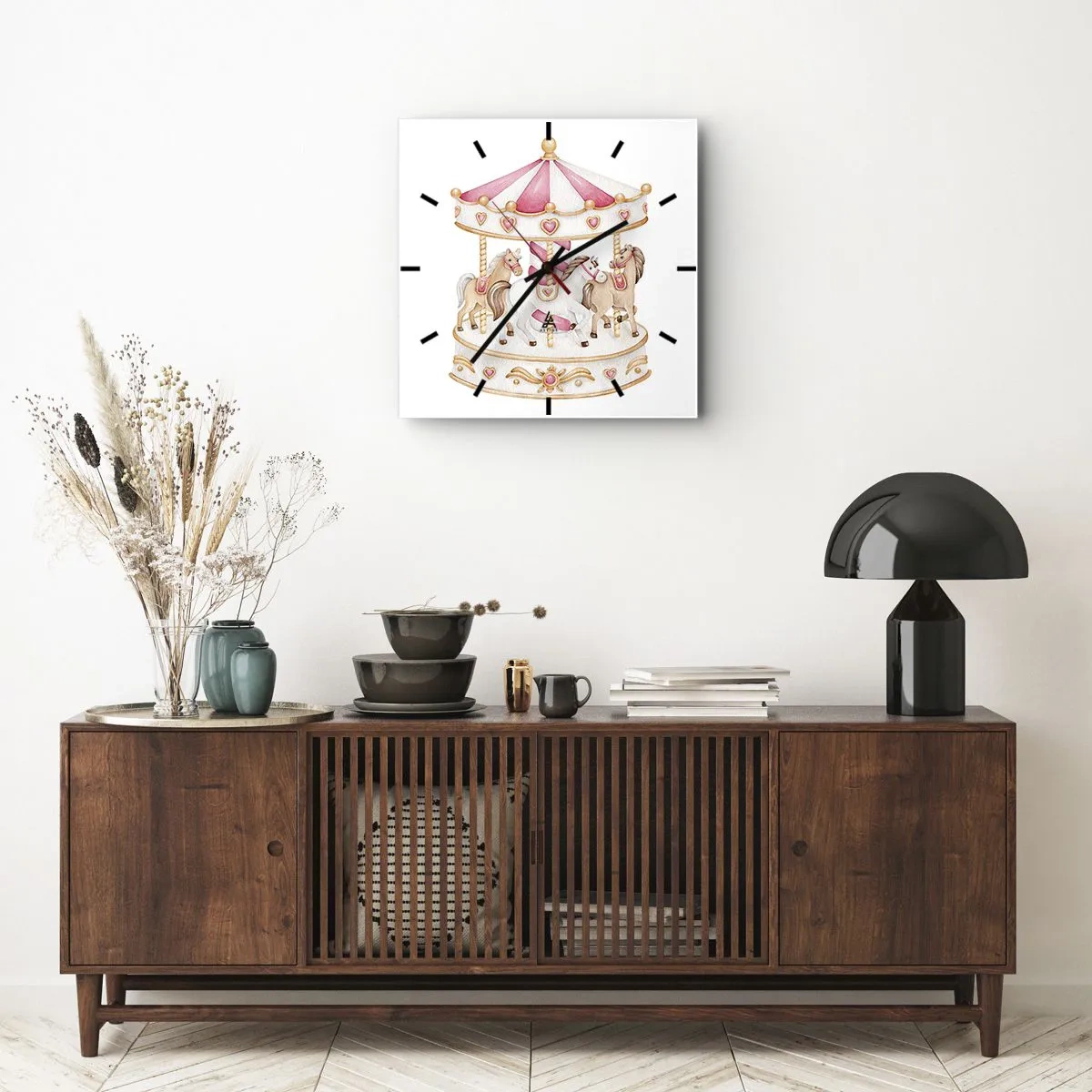 Falióra, Óra - A gyermekkor édes világa - 40x40 cm