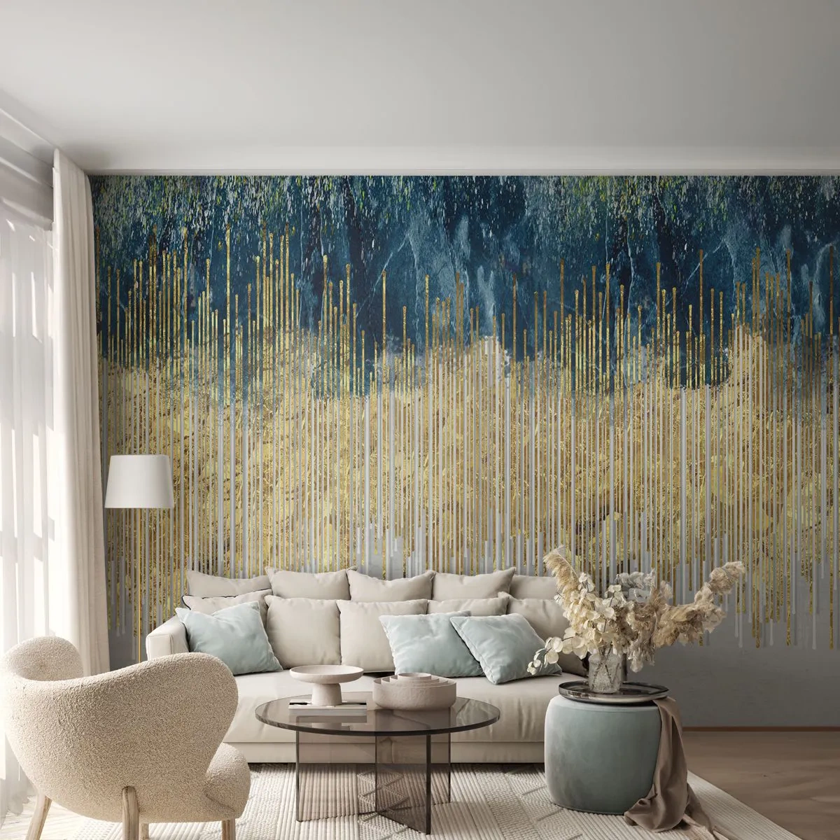 Fotótapéta Premium Canvas - Aranyozott határ - Darab, Art Deco, Kortárs - 400x280 cm