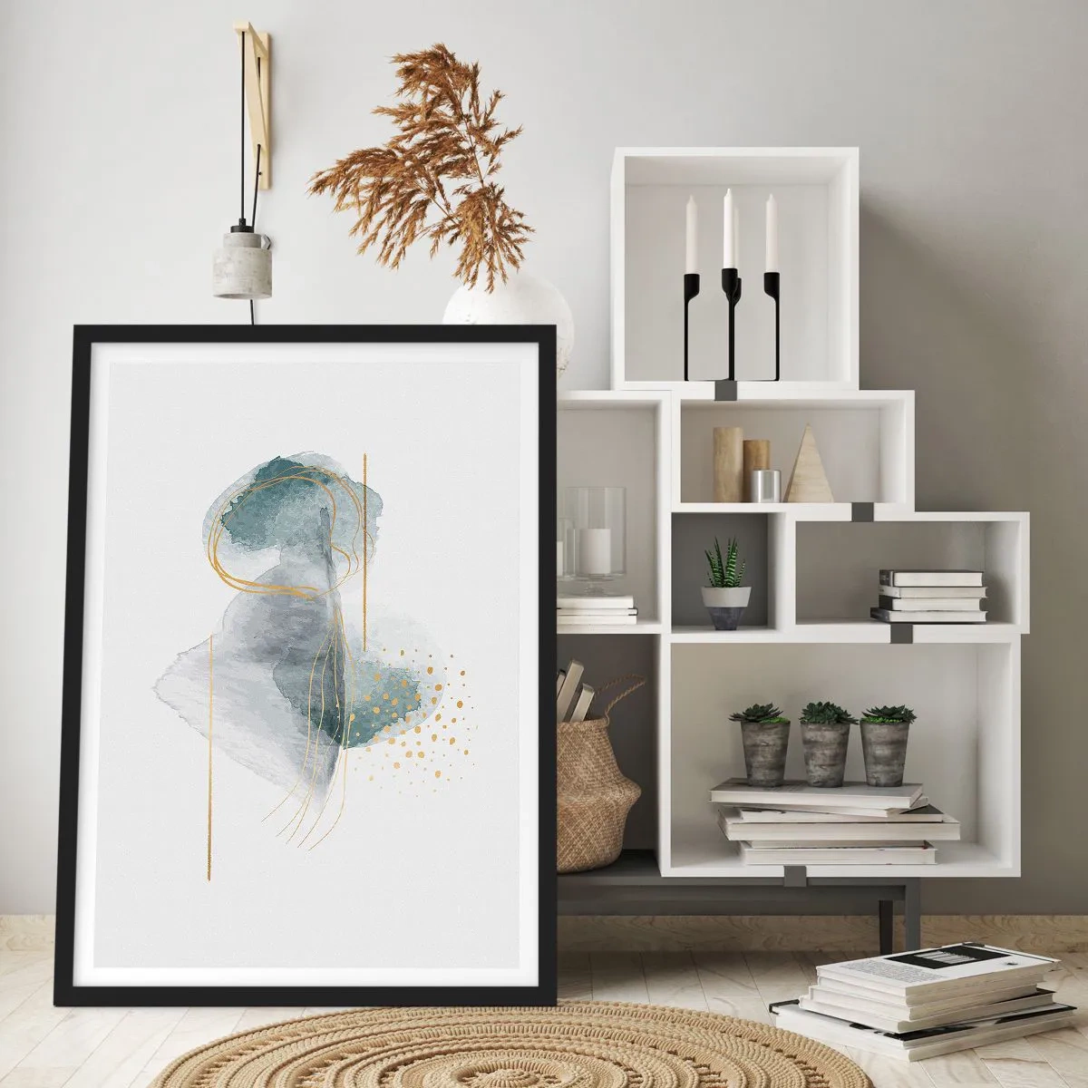 Poszter fehér keretben - A szürkeség és az arany kapcsolatáról - 61x91 cm