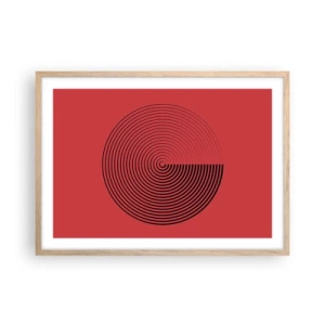 Poszter világos tölgy keretben - Körkörös mozgás - 70x50 cm