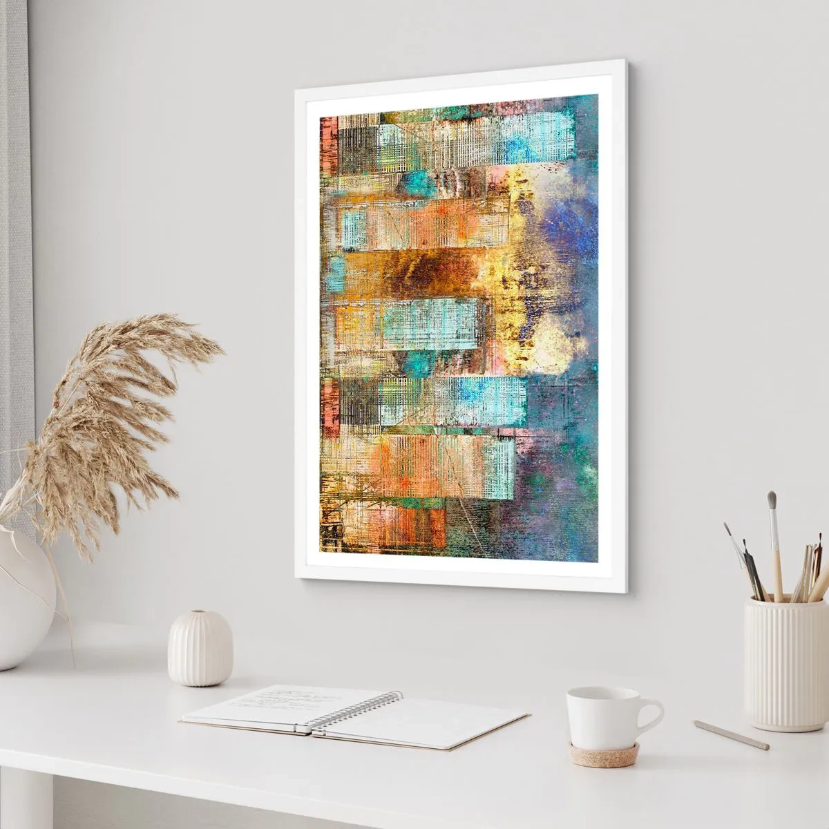 Poszter fekete keretben - Napfényes metropolisz - 61x91 cm