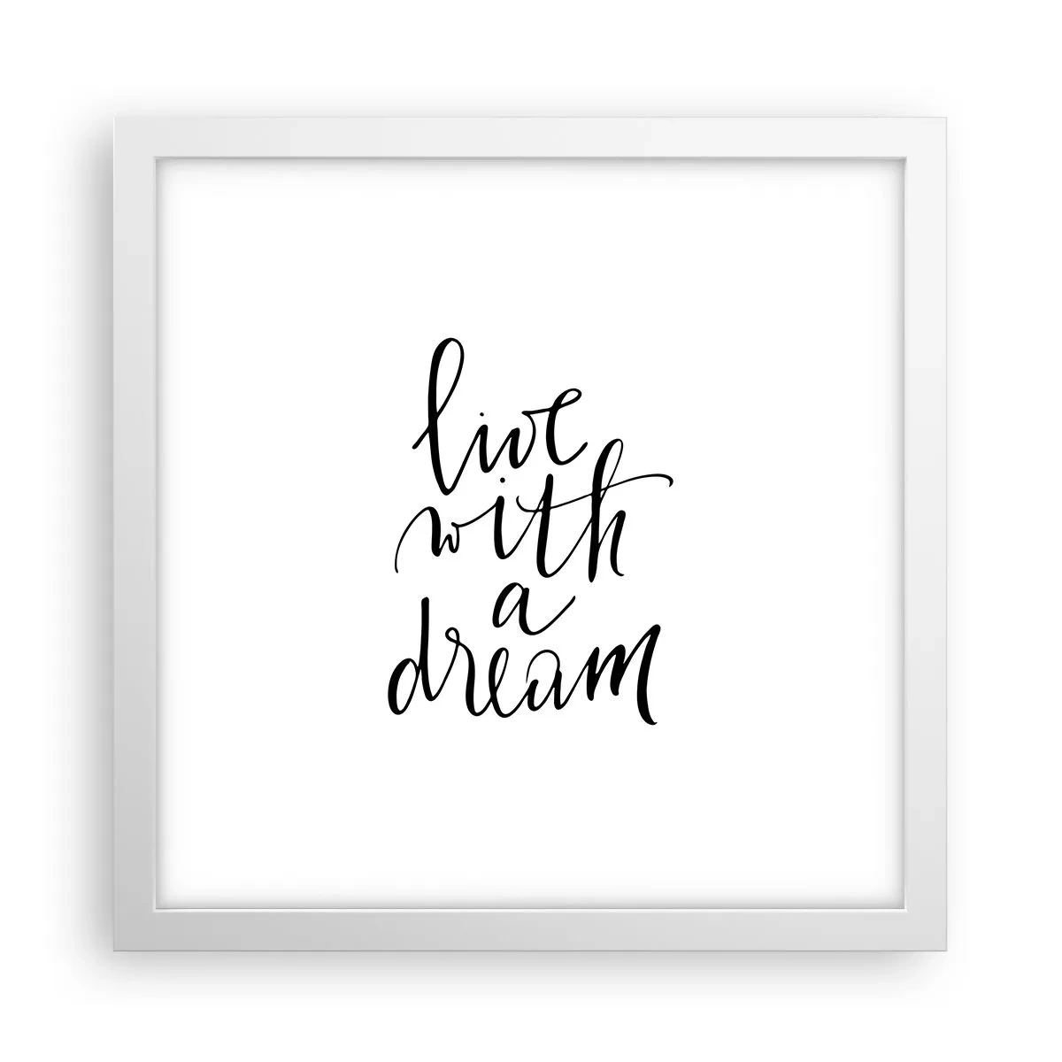 Poszter fekete keretben - Természetesen - 30x30 cm