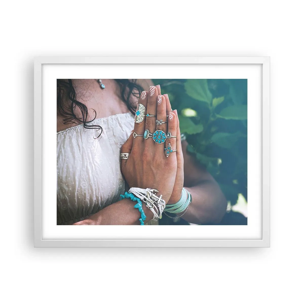 Poszter fekete keretben - Üdvözöljük a lét középpontjában - 50x40 cm