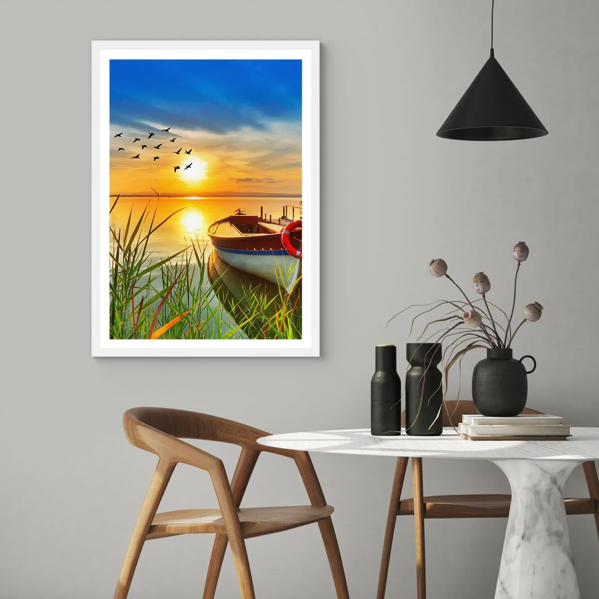 Poszter fekete keretben - A kormoránok már repülnek el - 70x100 cm