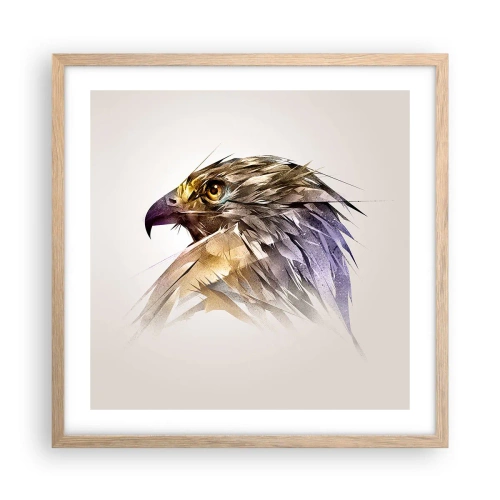 Poszter világos tölgy keretben - Egy harcos portréja - 50x50 cm