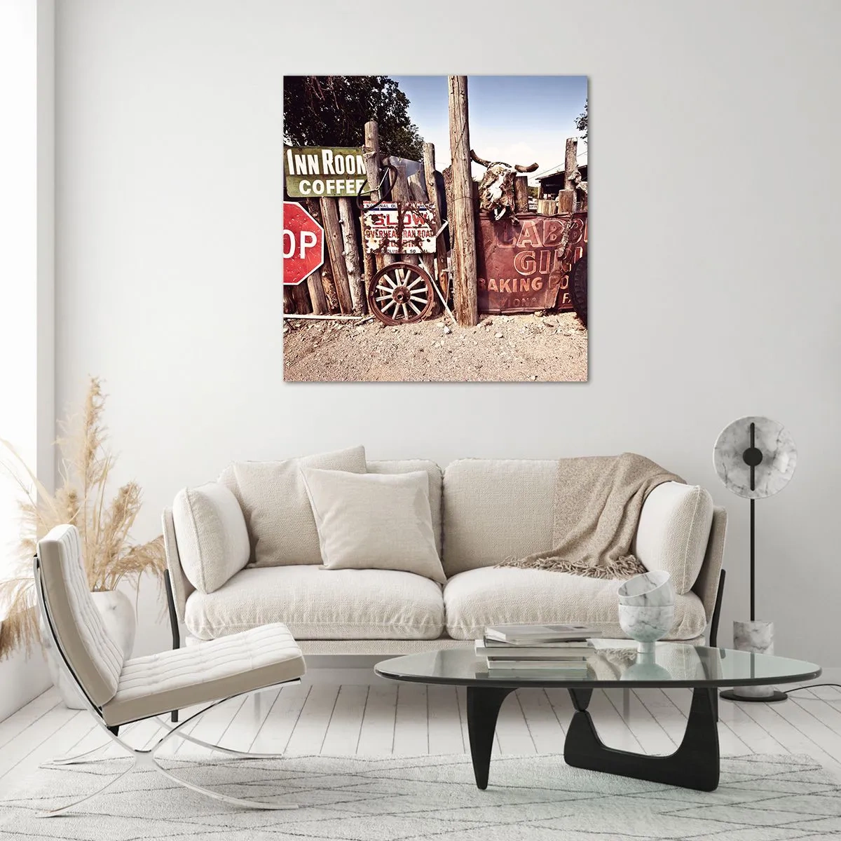 Üveg kép - És megállt az idő - 60x60 cm