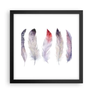 Poszter fehér keretben - Gyengéd, mint a sokszínű köd - 30x30 cm