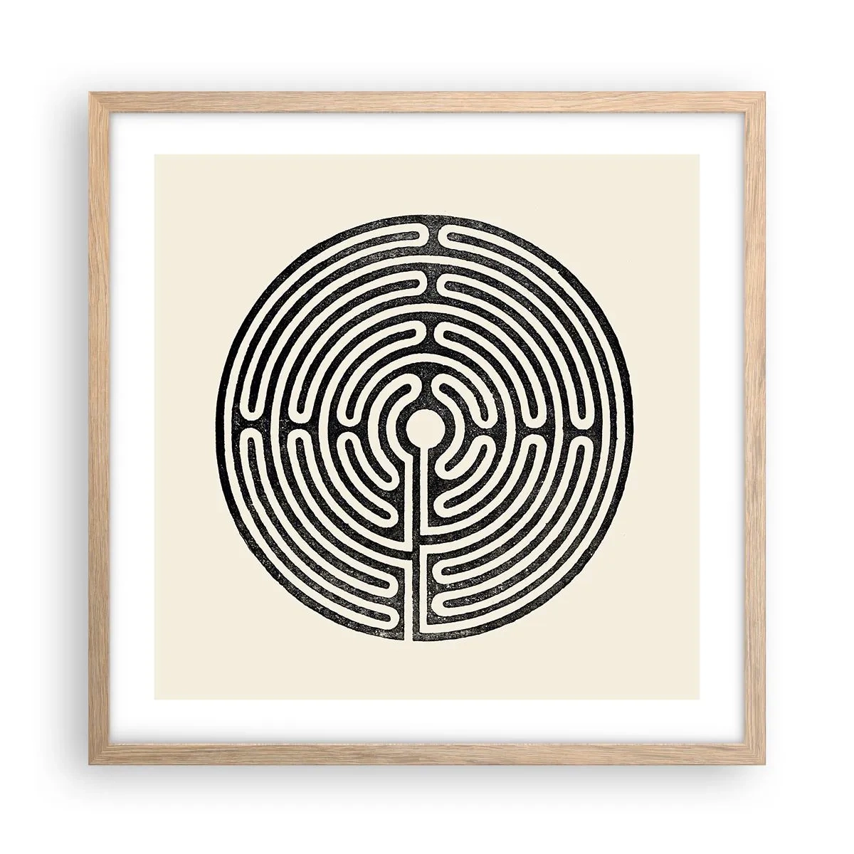Poszter világos tölgy keretben - Titokzatos rend - 50x50 cm