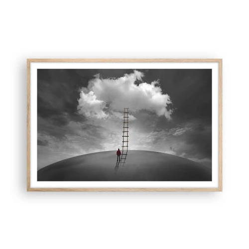 Poszter világos tölgy keretben - Minden lehetséges - 91x61 cm