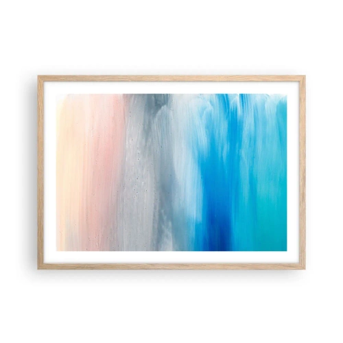 Poszter világos tölgy keretben - Elemek: levegő - 70x50 cm