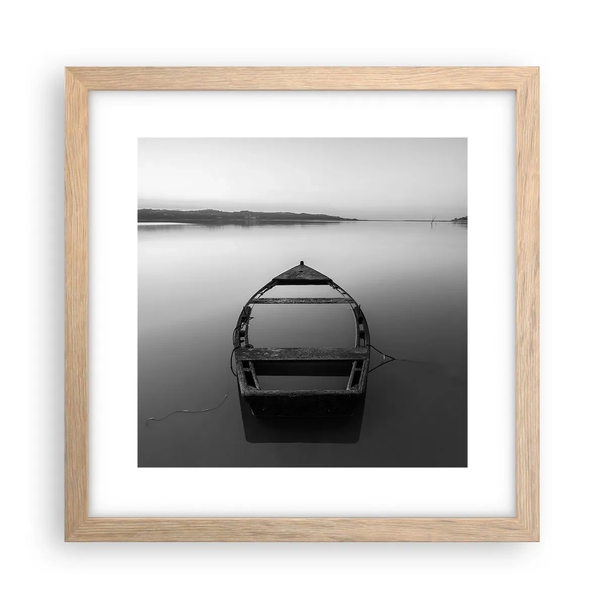 Poszter világos tölgy keretben - Vágyódás és melankólia - 30x30 cm