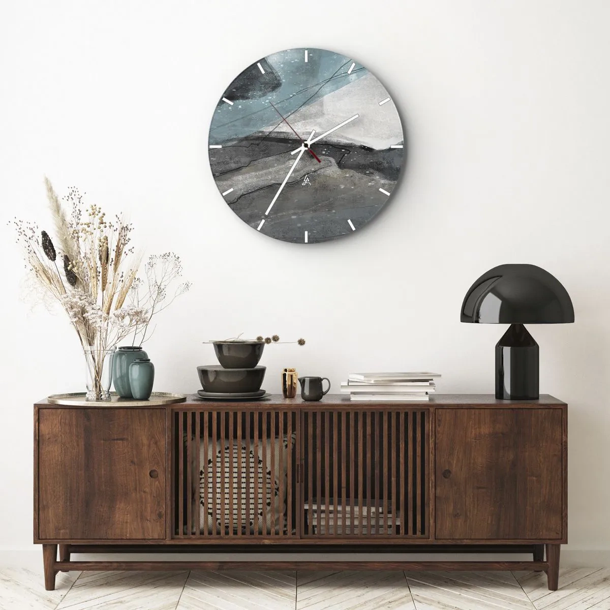 Falióra, Óra - Absztrakció: sziklák és jég - 30x30 cm