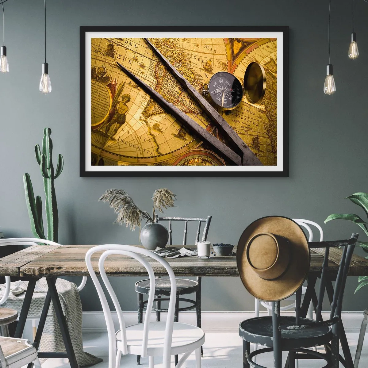 Poszter fehér keretben - Hol vannak ezek a kincsek? - 100x70 cm