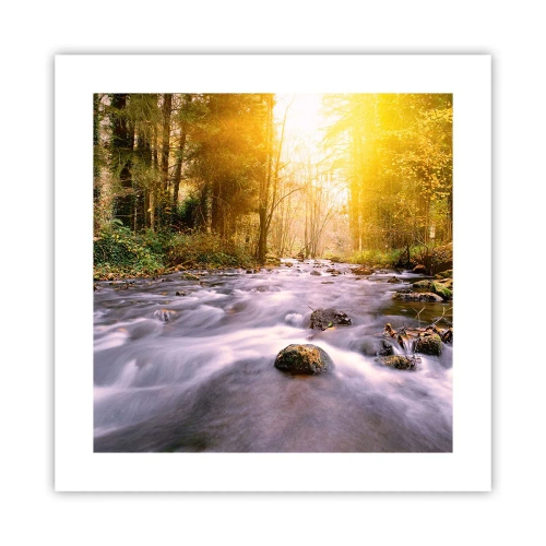 Poszter - Malachit ezüst és arany keretben - 40x40 cm