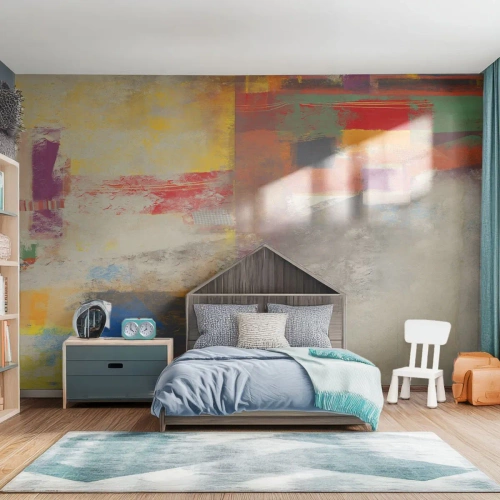 Fotótapéta Premium Canvas - Színgeometria - Absztrakció, Darab, Festmény - 450x315 cm