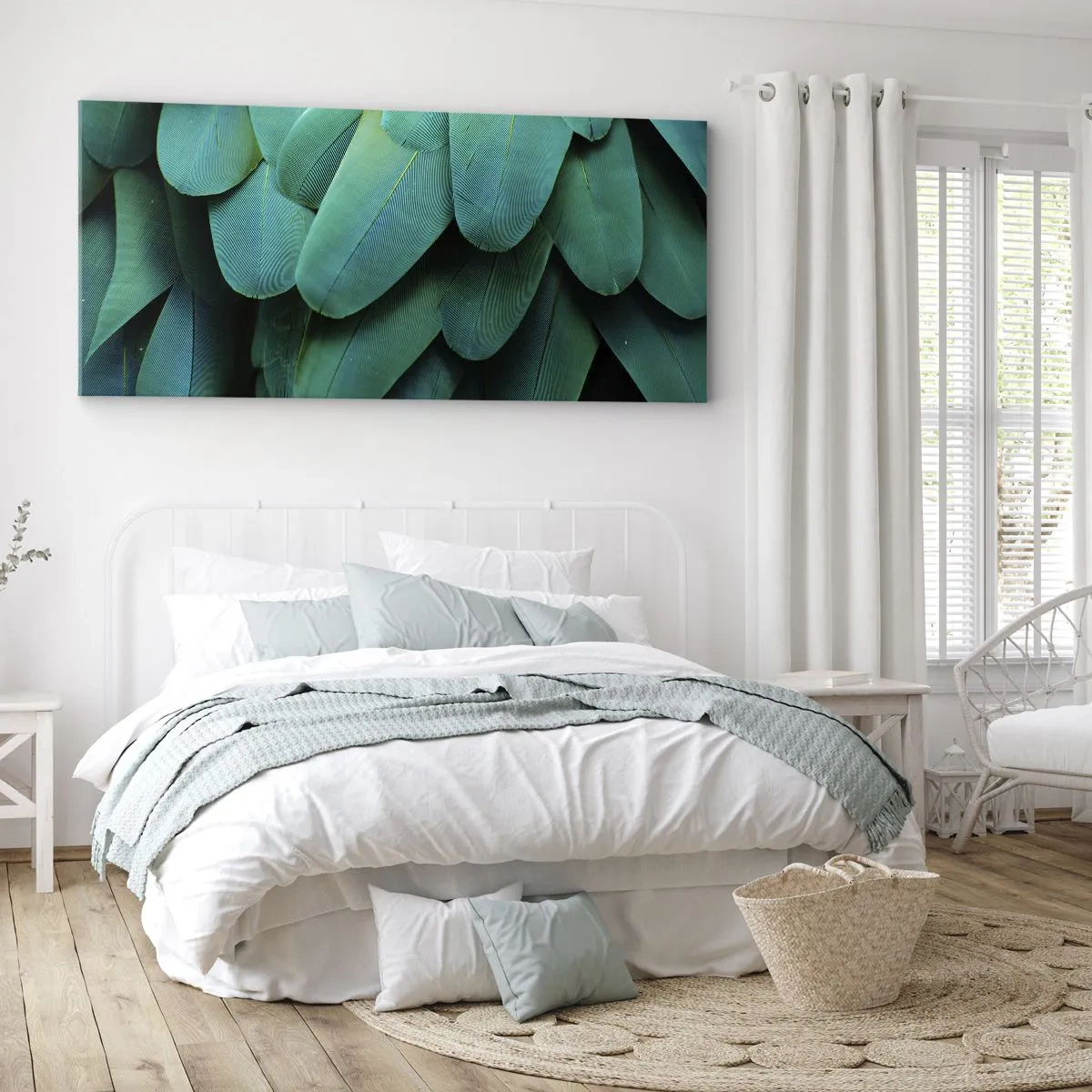 Vászonkép - A papagájtermészet precizitása - 100x40 cm