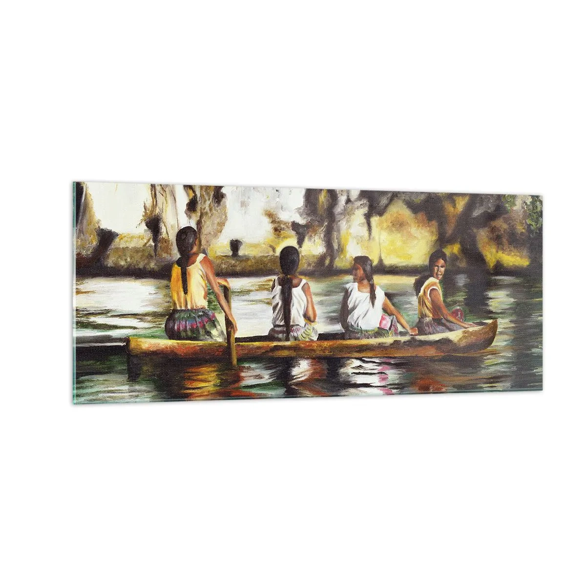 Üveg kép - Egy polinéz paradicsomban - 100x40 cm