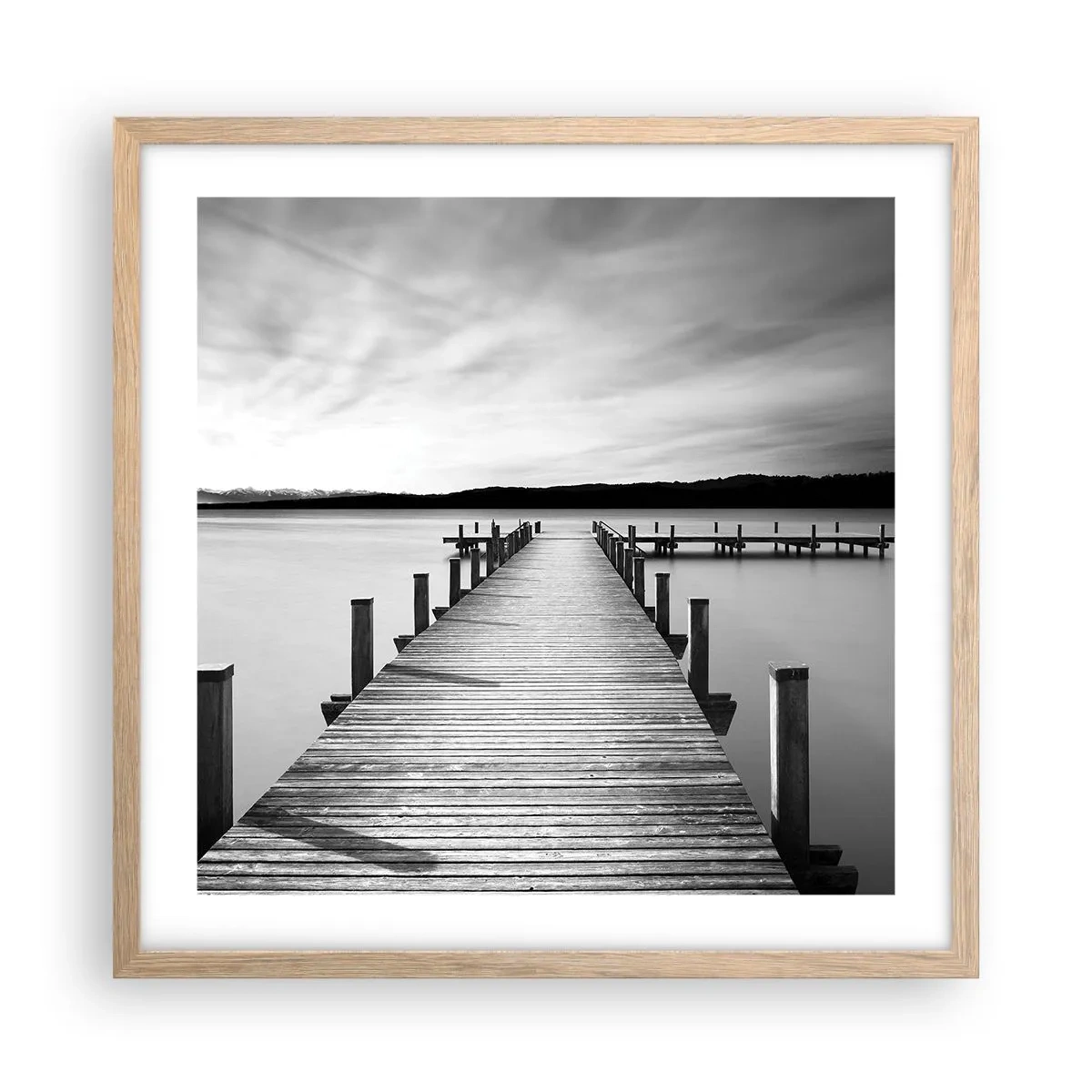 Poszter világos tölgy keretben - A víznyelőnél - békében - 50x50 cm