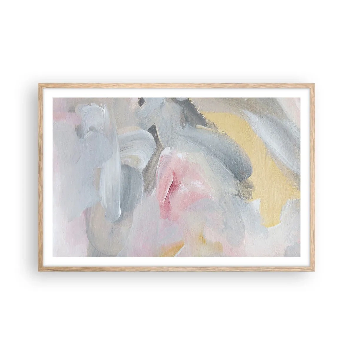 Poszter világos tölgy keretben - Egy pasztell világban - 91x61 cm