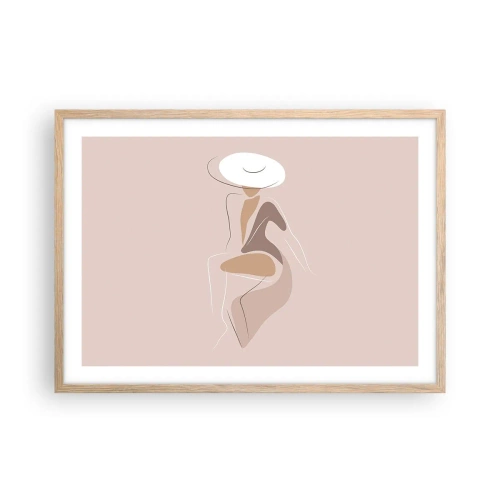 Poszter világos tölgy keretben - Egy hölgynek lenni - 70x50 cm