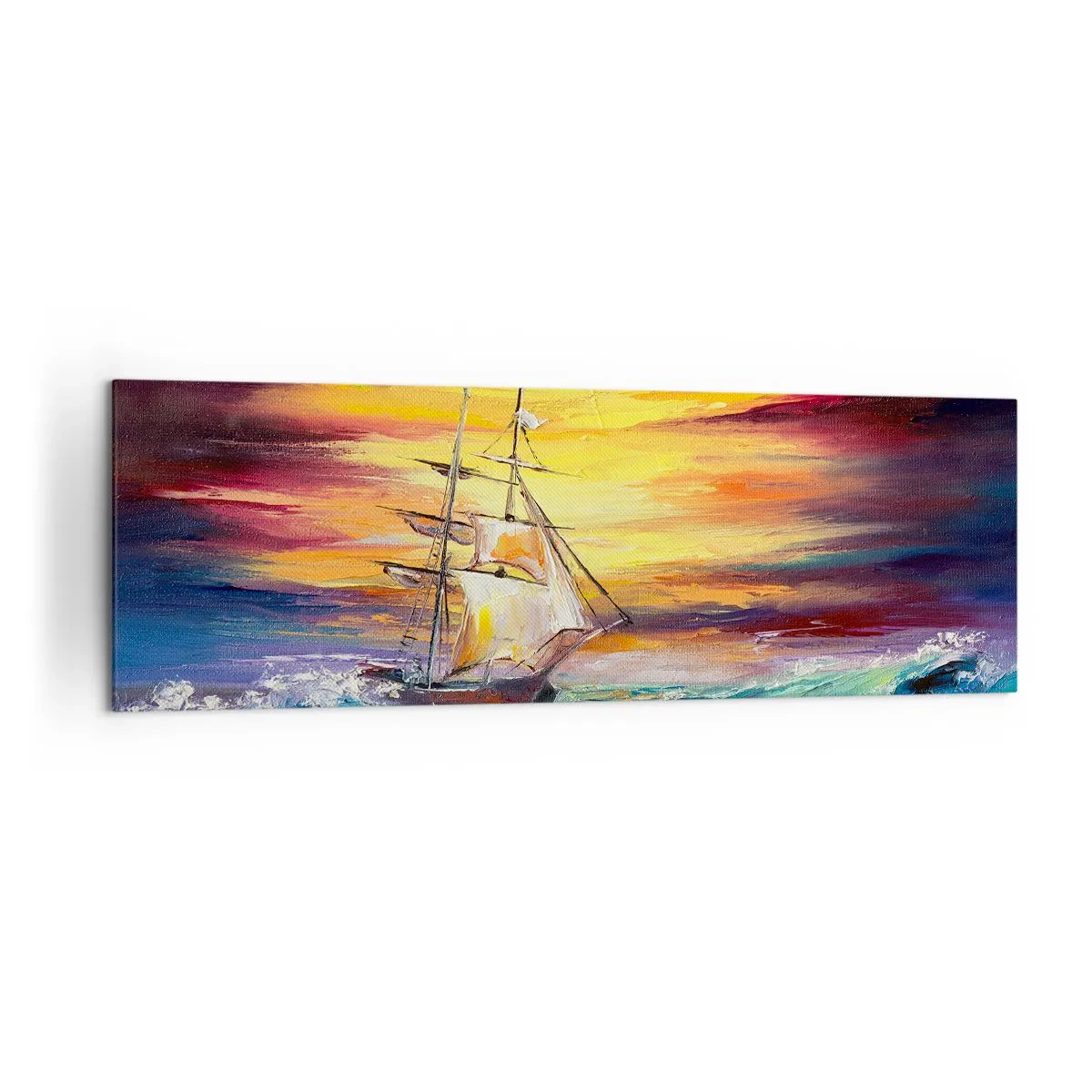 Vászonkép - Bátran a hullámok alatt - 160x50 cm