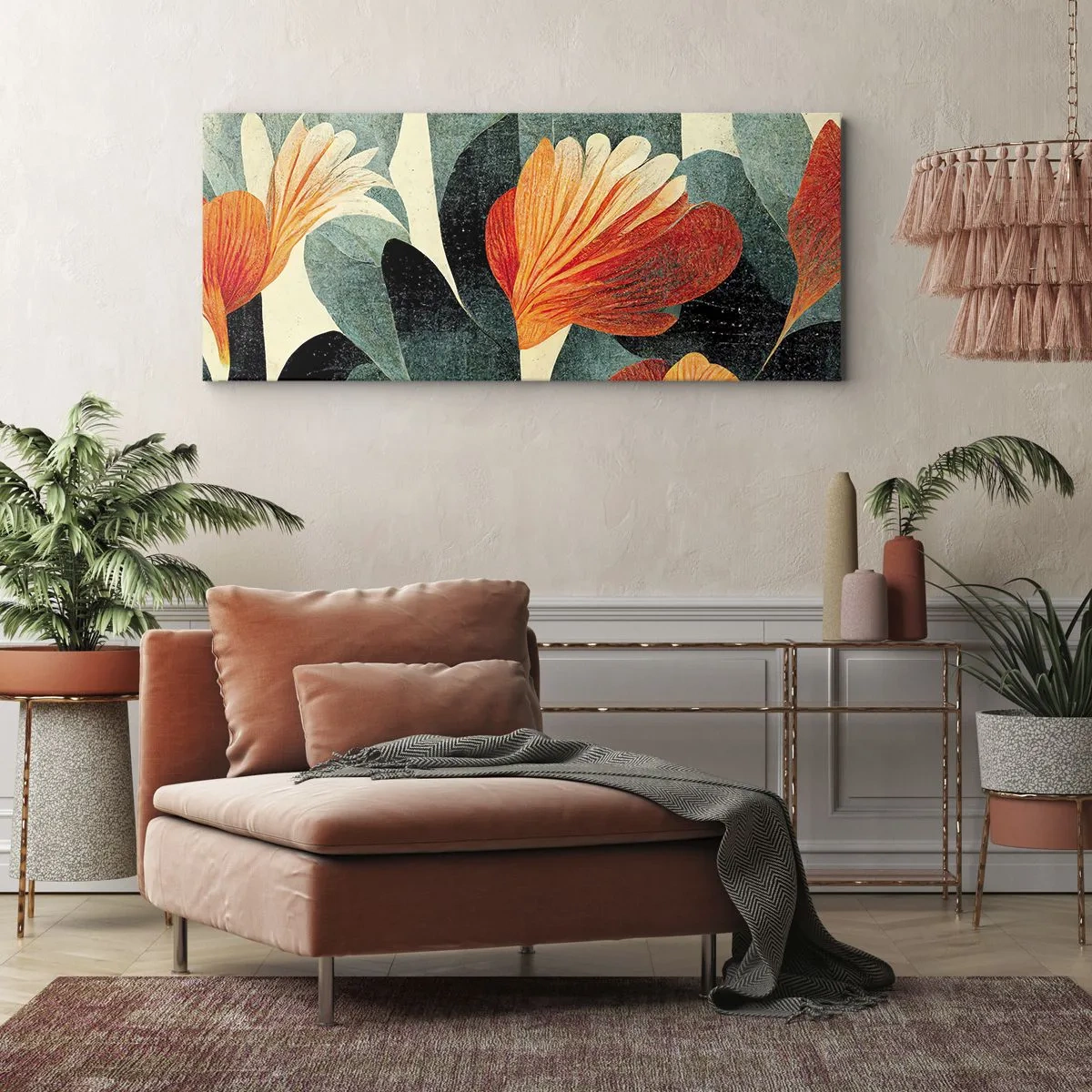 Vászonkép - A trópusok forrósága és a zöldellő hűvösség - 100x40 cm