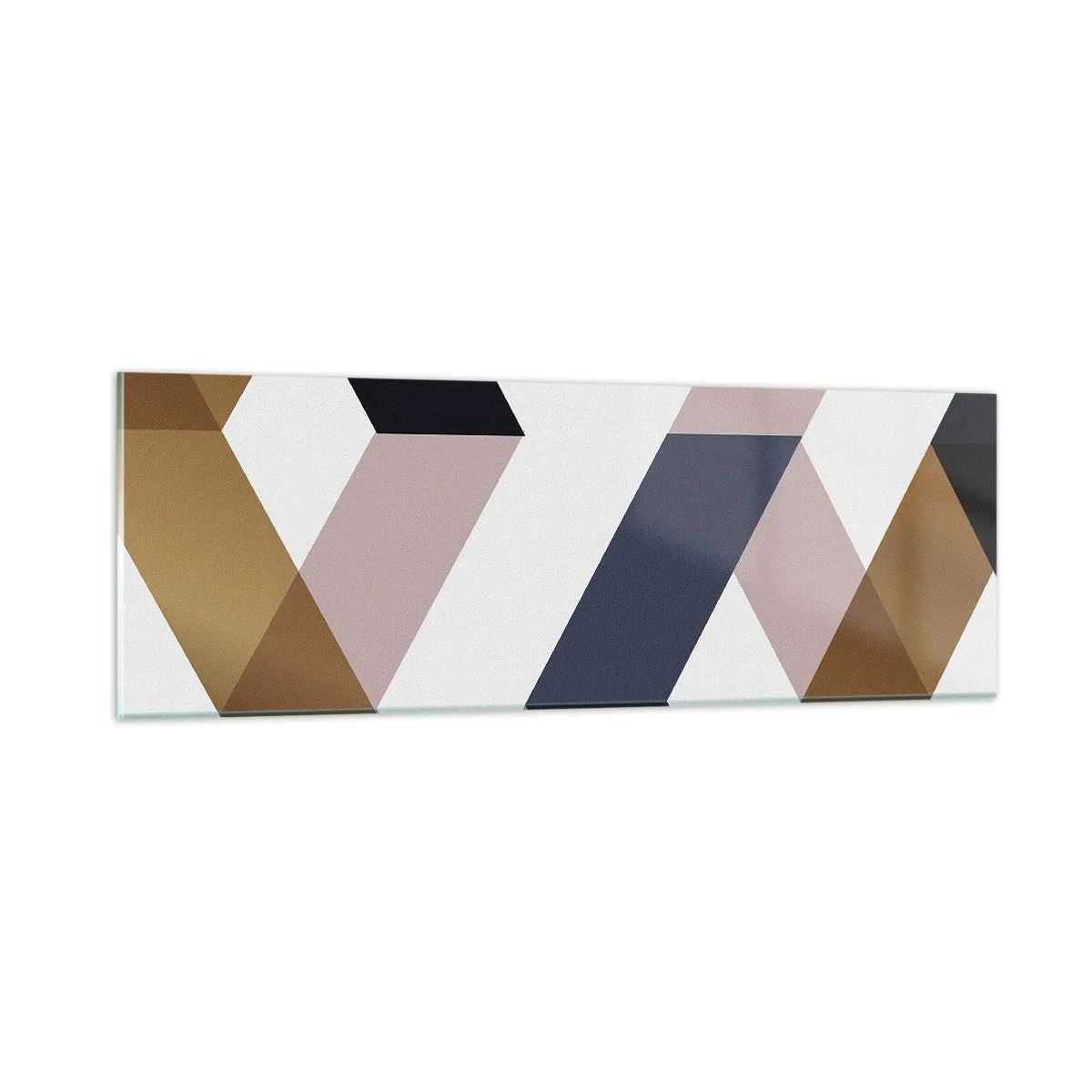 Üveg kép - Síkok és szögek - 90x30 cm