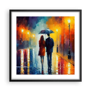 Poszter fehér keretben - Együtt - egy színes éjszaka - 50x50 cm