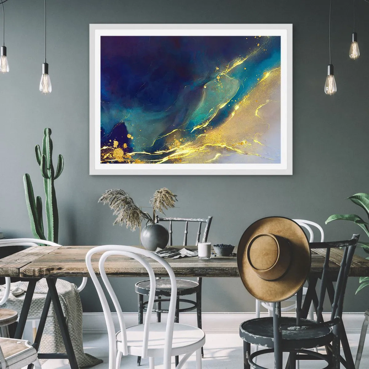 Poszter fekete keretben - Az arany lagúnaövezet - 70x50 cm