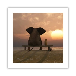 Poszter - Jó együtt hallgatni - 40x40 cm