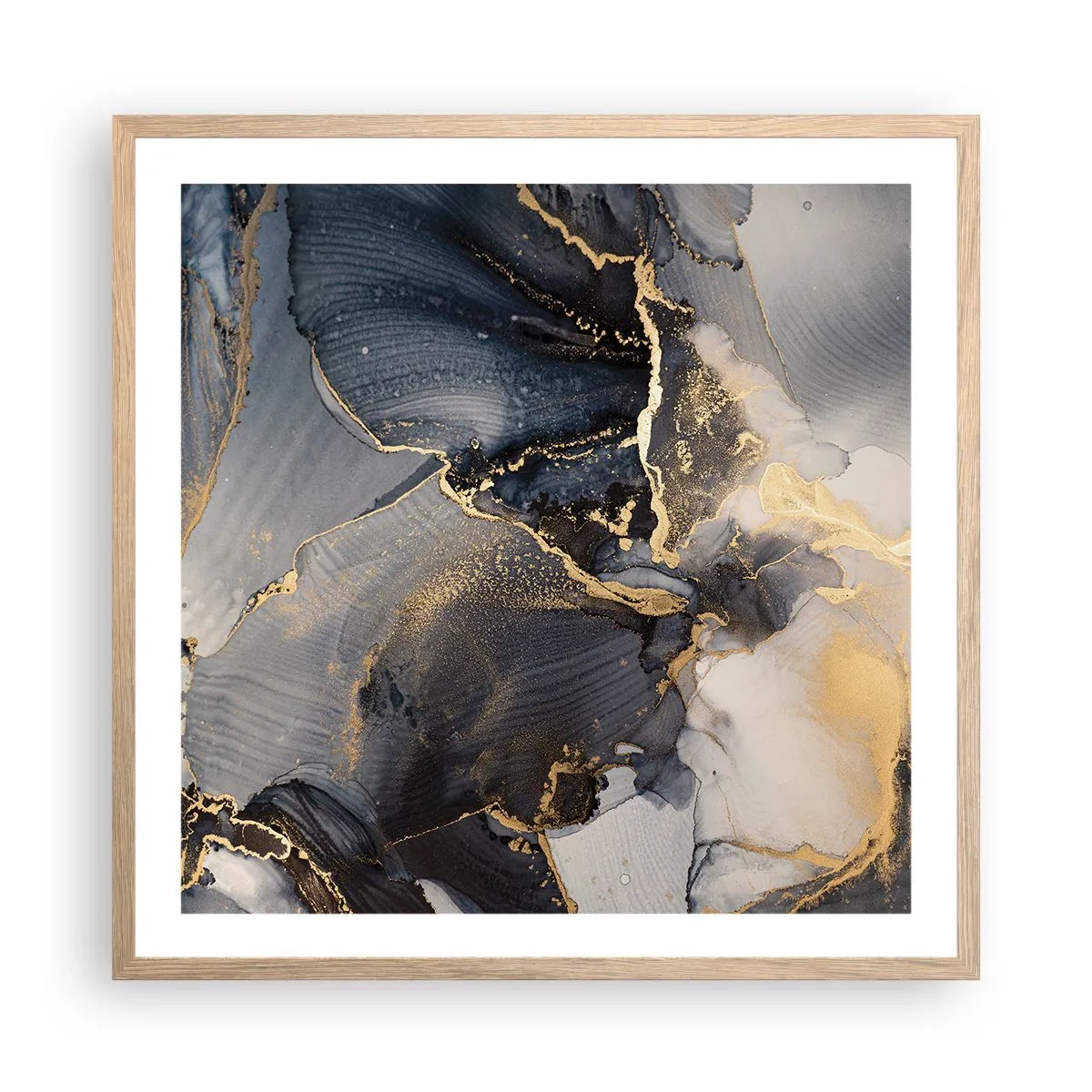 Poszter világos tölgy keretben - Egy kő élete - 60x60 cm