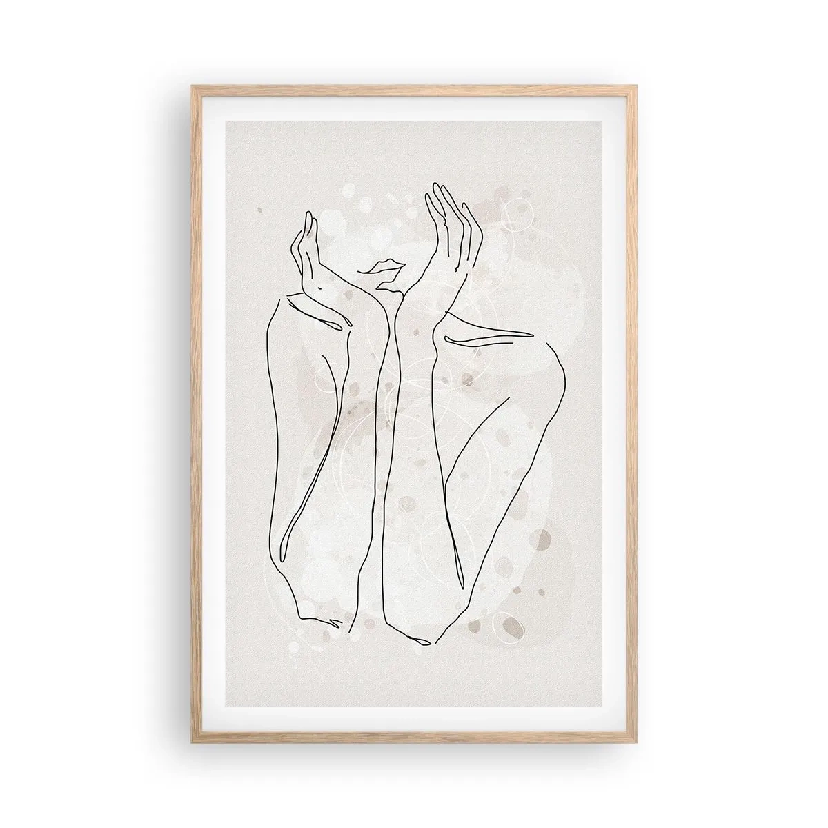 Poszter világos tölgy keretben - Várva-várt pillanat - 61x91 cm