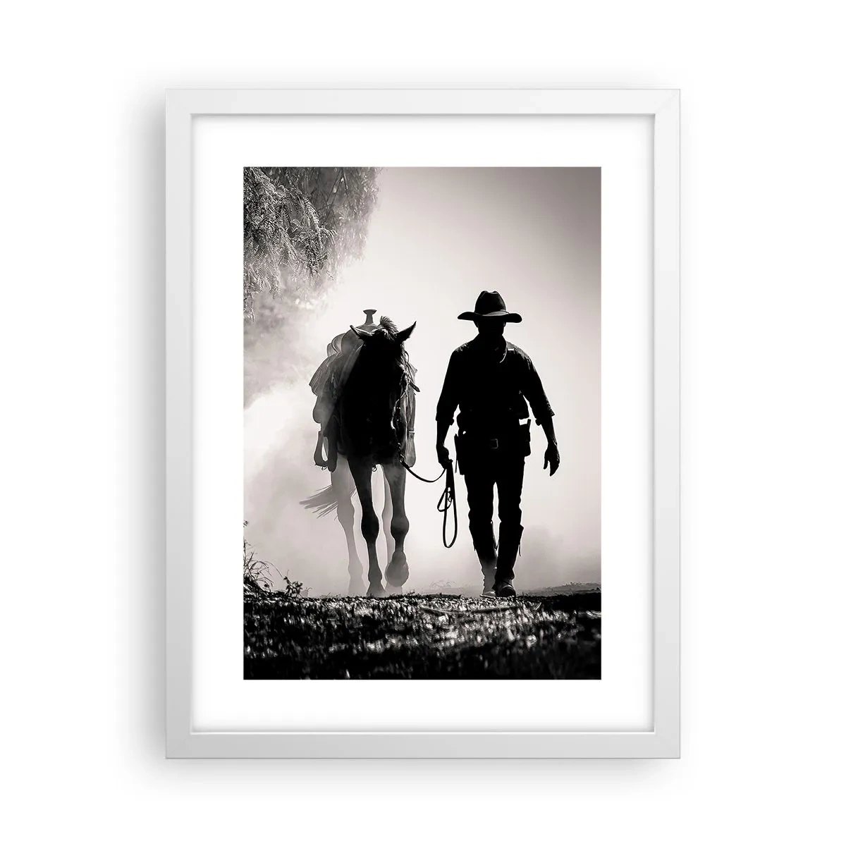 Poszter fekete keretben - Texasi reggel - 30x40 cm