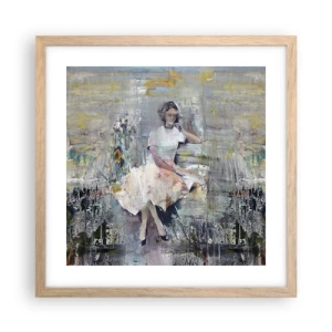 Poszter világos tölgy keretben - Klasszikus és modern - 40x40 cm