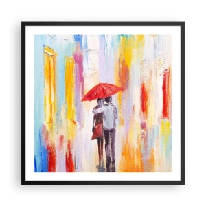 Poszter fehér keretben - Hadd essen az eső - 60x60 cm