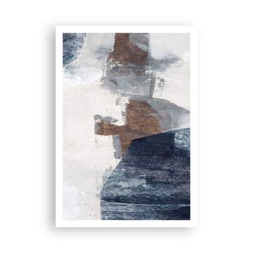 Poszter - Kékes barna formák - 70x100 cm