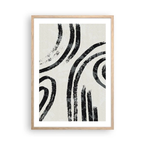 Poszter világos tölgy keretben - Félig megállt - 50x70 cm