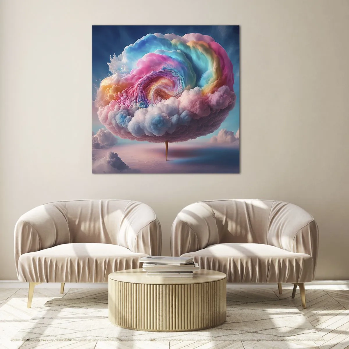 Üveg kép - Álom egy vidámparkról - 70x70 cm