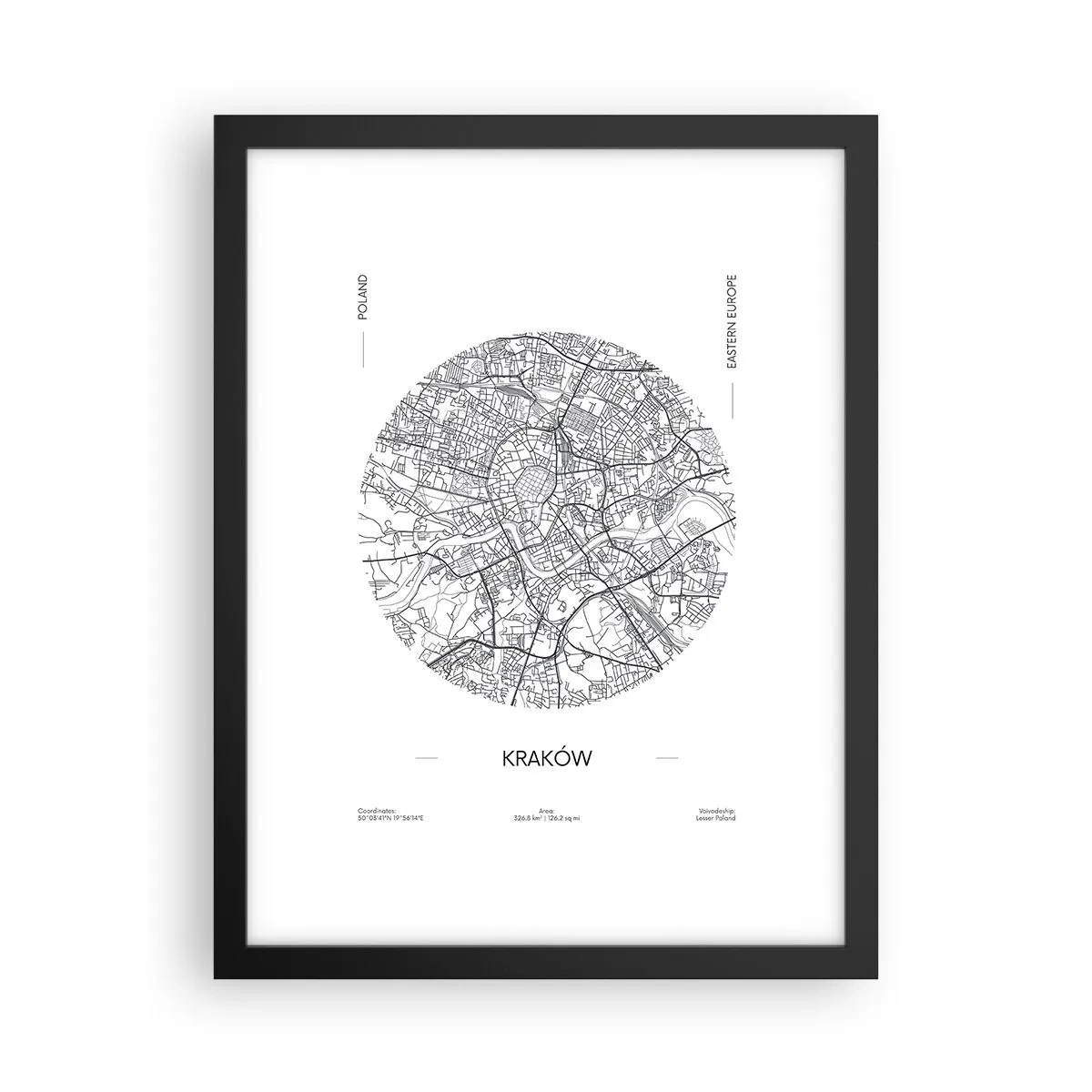 Poszter fehér keretben - Krakkó anatómiája - 30x40 cm