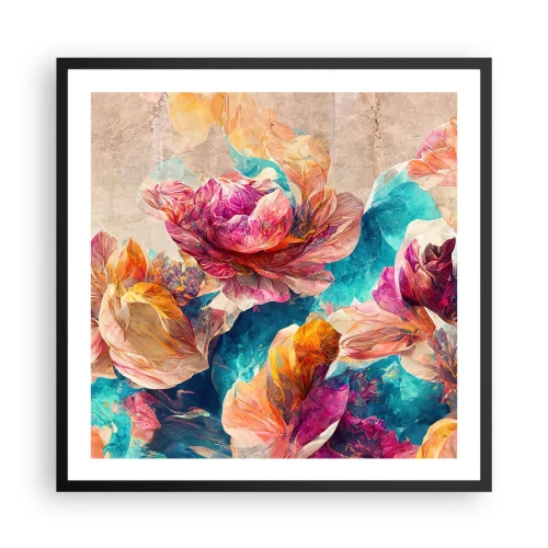 Poszter fehér keretben - Egy csokor színes pompája - 60x60 cm