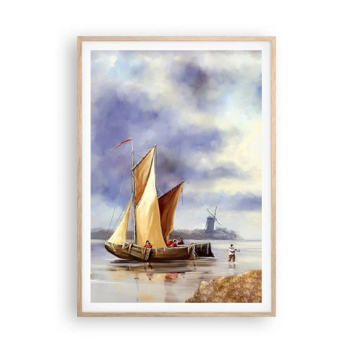 Poszter világos tölgy keretben - A tengerészek visszatérése - 70x100 cm