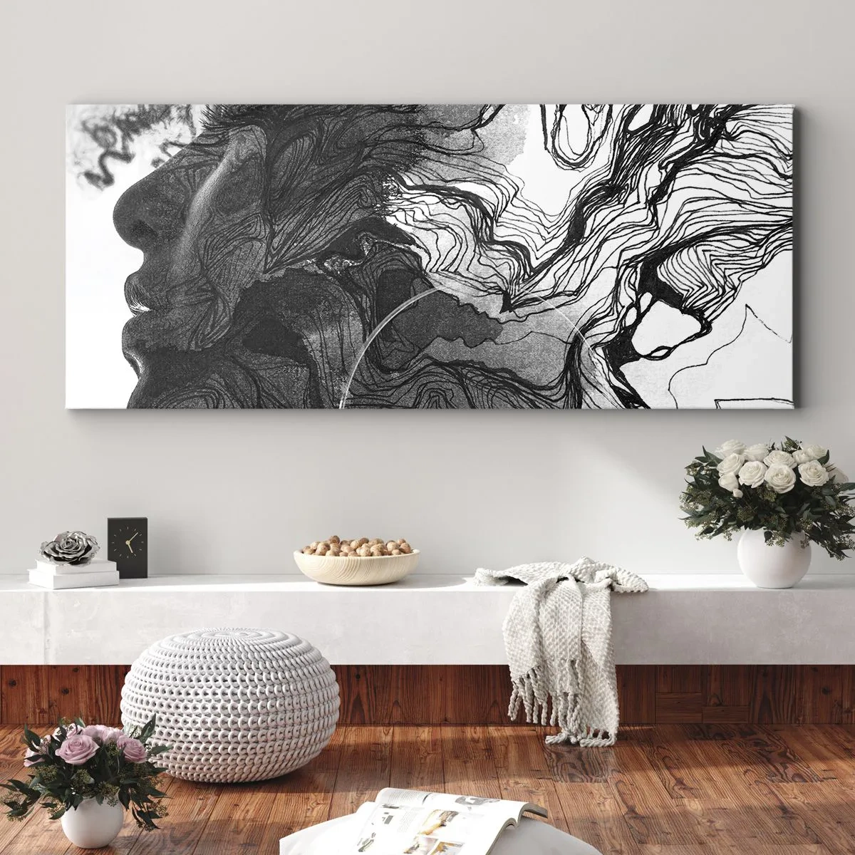 Vászonkép - Álmokba gabalyodva - 160x50 cm