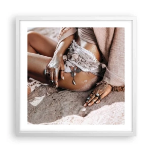 Poszter fekete keretben - A hullámok vetettek partra? - 50x50 cm