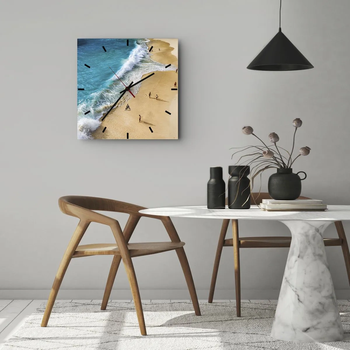 Falióra, Óra - Aztán a nap, a tengerpart... - 40x40 cm