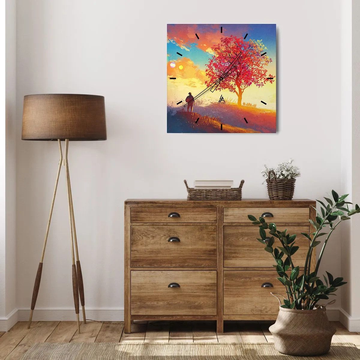 Falióra, Óra - Zarándok a célállomáson - 40x40 cm