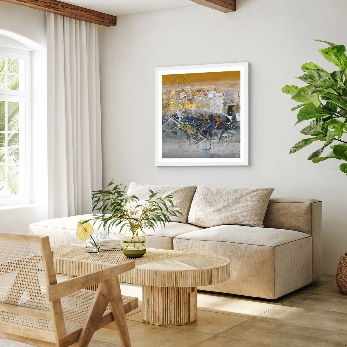 Poszter fekete keretben - Minden rendben lesz - 30x30 cm