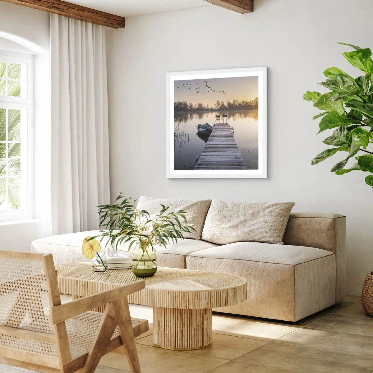 Poszter fekete keretben - Egy kis idő múlva visszajövök - 60x60 cm