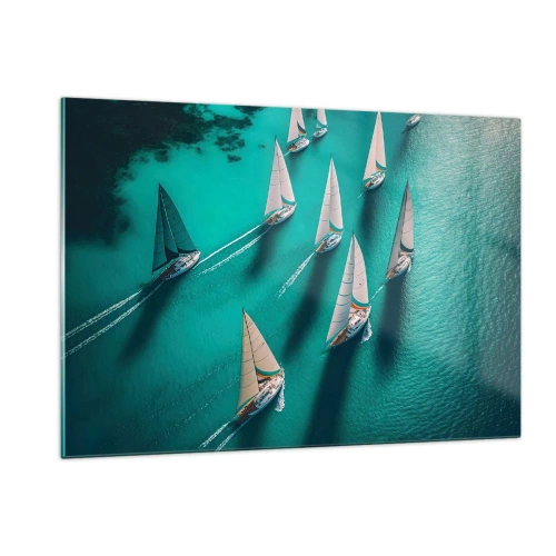 Üveg kép - Versengés a széllel - 120x80 cm